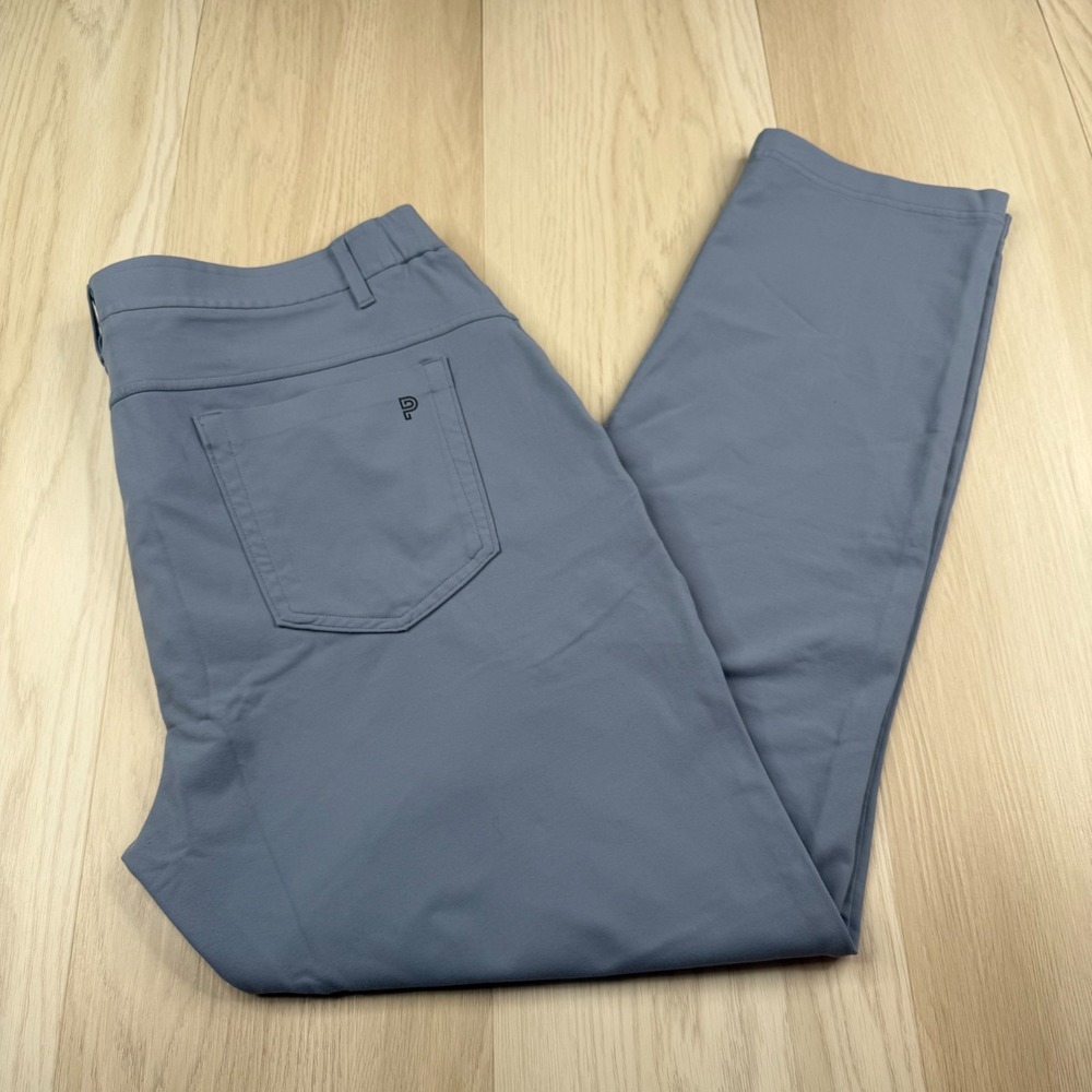 Public Rec Mens Blue Flat Front Pockets Stretch Dealmaker Chino Pants Size 38x32